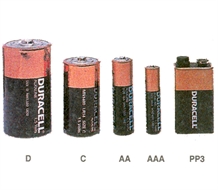 Batteries, 1.5V, dry cell