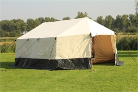 Family tent, ridge, framed, connectable