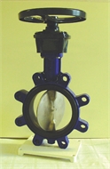 Valve, cast, butterfly wafer type, DN150, PN10/16, hand lev