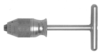Chuck, universal, with T handle for pin insertion