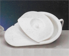 Bedpan, with handle + cover