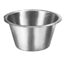 Pot, stainless steel gallipot