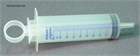 Syringe, 100 ml, 3 parts, with catheter and Luer adapter