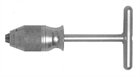 Chuck, universal, with T handle for pin insertion
